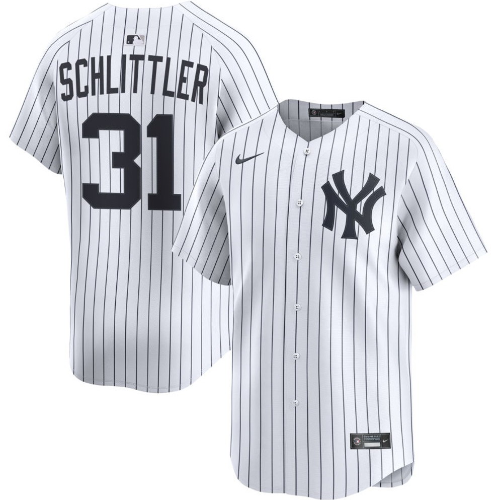 Personalized Men’s New York Yankees #31 Cam Schlittler White Cool Base Stitched Jersey