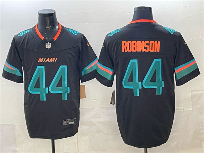 Personalized Men’s Miami Dolphins #44 Chop Robinson Black 2025 F.U.S.E. Rivalries Limited Stitched Football Jersey
