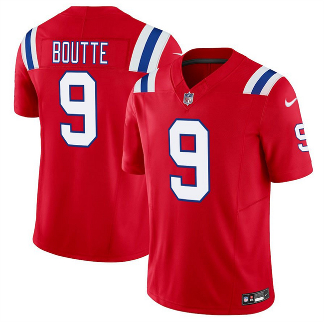 Personalized Men’s New England Patriots #9 Kayshon Boutte Red 2025 F.U.S.E. Limited Stitched Football Jersey