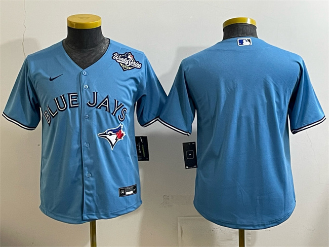 Personalized Youth Toronto Blue Jays Blank Blue 2025 World Series Cool Base Stitched Baseball Jersey