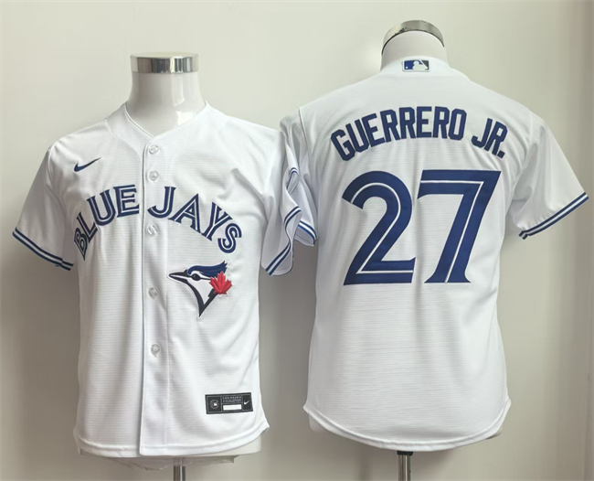Personalized Youth Toronto Blue Jays #27 Vladimir Guerrero Jr. White Limited Stitched Baseball Jersey