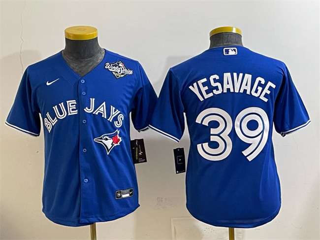 Personalized Youth Toronto Blue Jays #39 Trey Yesavage Royal 2025 World Series Cool Base Stitched Baseball Jersey