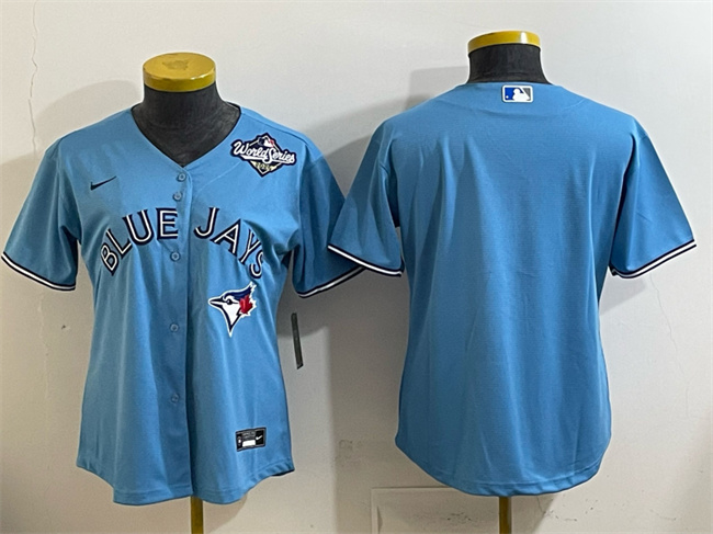 Personalized Women’s Toronto Blue Jays Blank Blue 2025 World Series Cool Base Stitched Baseball Jersey(Run Small)