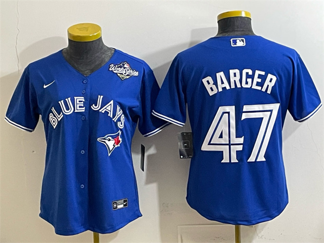 Personalized Women’s Toronto Blue Jays #47 Addison Barger Royal 2025 World Series Cool Base Stitched Baseball Jersey(Run Small)