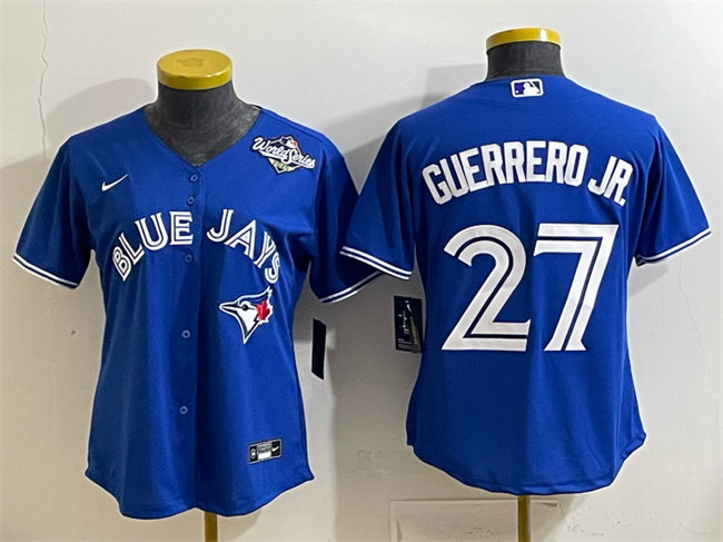 Personalized Women’s Toronto Blue Jays #27 Vladimir Guerrero Jr. Royal 2025 World Series Cool Base Stitched Baseball Jersey(Run Small)
