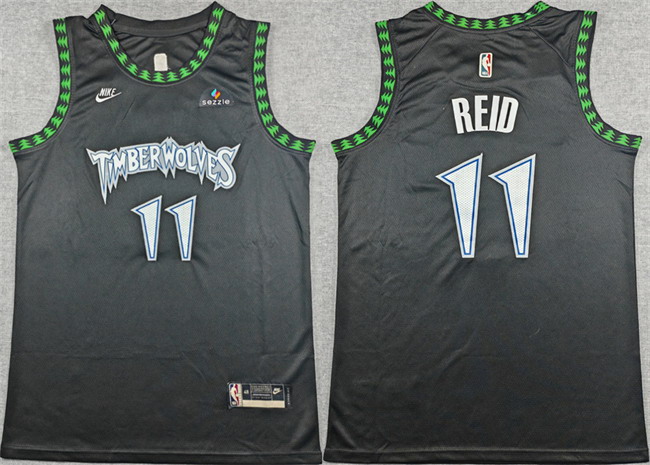 Personalized Youth Minnesota Timberwolves #11 Naz Reid Black 2025-26 Classic Edition Stitched Jersey