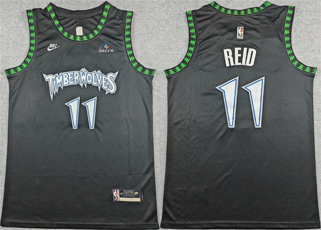 Personalized Men’s Minnesota Timberwolves #11 Naz Reid Black 2025-26 Classic Edition Stitched jersey