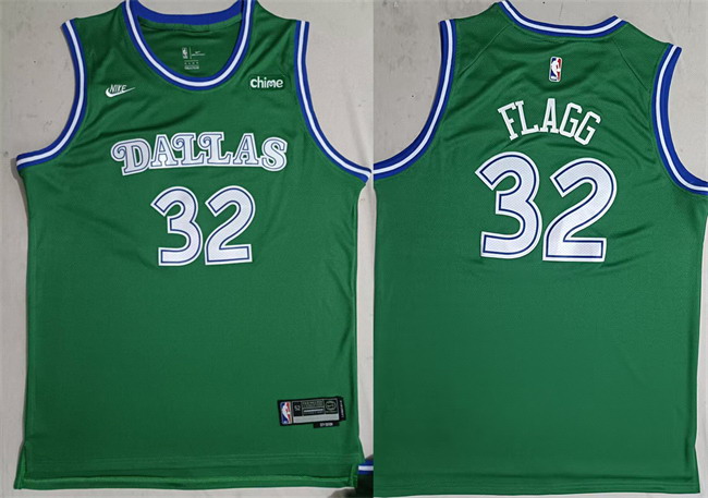 Personalized Men’s Dallas Mavericks #32 Cooper Flagg Green 2025 Classic Edition Stitched Basketball Jersey