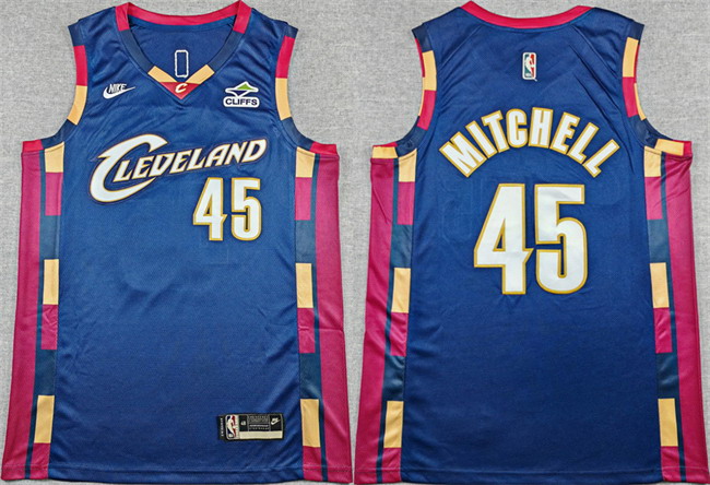 Personalized Men’s Cleveland Cavaliers #45 Donovan Mitchell Navy 2025-26 Classic Edition Stitched Jersey