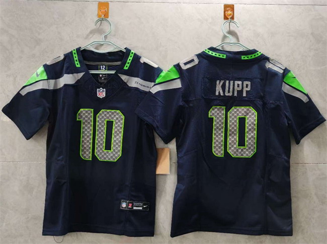 Personalized Women’s Seattle Seahawks #10 Cooper Kupp Navy 2025 Limited Stitched Football Jersey(Run Small)