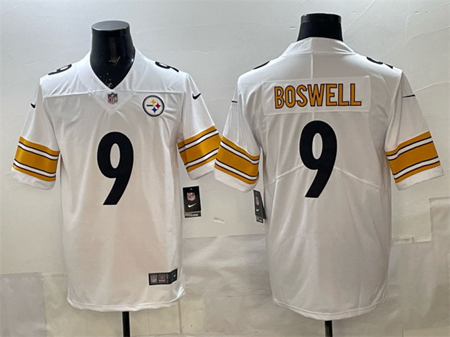 Personalized Men’s Pittsburgh Steelers #9 Chris Boswell White Untouchable Stitched Jersey