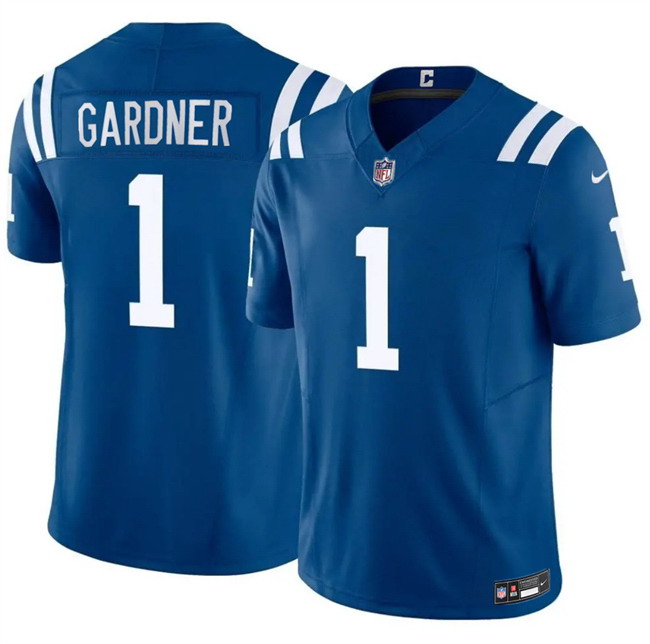 Personalized Men’s Indianapolis Colts #1 Sauce Gardner Blue 2025 F.U.S.E. Limited Stitched Football Jersey