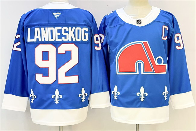 Personalized Men’s Colorado Avalanche #92 Gabriel Landeskog Blue 2025 26 With C Patch Alternate Stitched Jersey