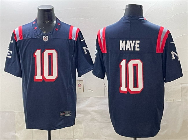 Personalized Men’s New England Patriots #10 Drake Maye Navy 2025 F.U.S.E. Limited Stitched Football Jersey