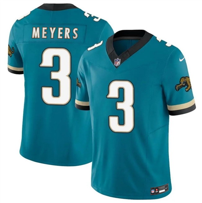 Personalized Men’s Jacksonville Jaguars #3 Jokobi Meyers Teal 2025 F.U.S.E. Prowler Throwback Limited Stitched Football Jersey