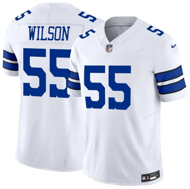 Personalized Men’s Dallas Cowboys #55 Logan Wilson White 2025 F.U.S.E Untouchable Limited Stitched Football Jersey