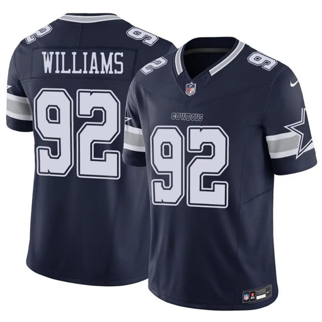 Personalized Men’s Dallas Cowboys #92 Quinnen Williams Navy 2025 F.U.S.E Untouchable Limited Stitched Football Jersey