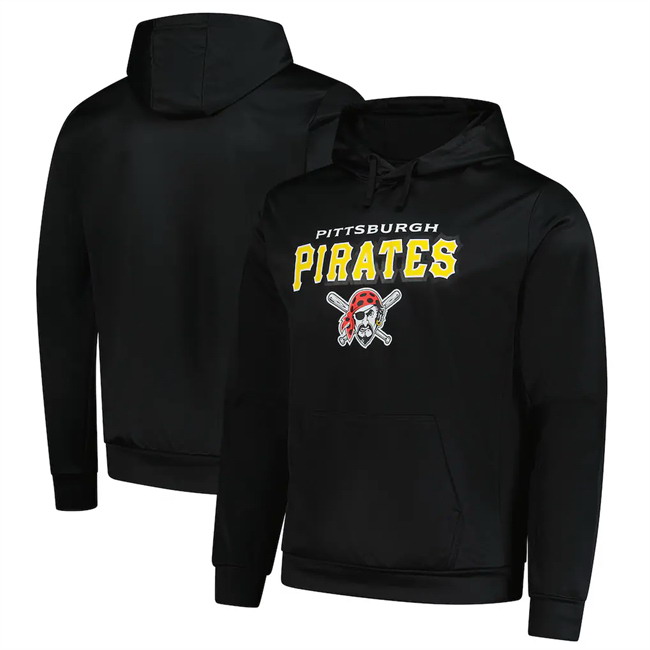 Personalized Men’s Pittsburgh Pirates Black Dunbrooke Champion Pullover Hoodie
