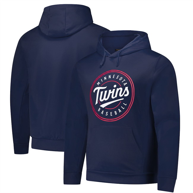 Personalized Men’s Minnesota Twins Navy Cooperstown Collection Logo Club Pullover Hoodie