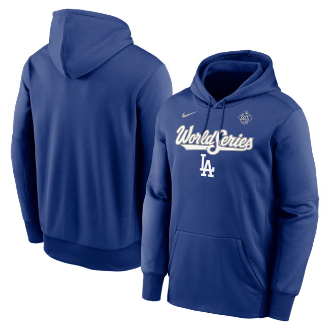 Personalized Men’s Los Angeles Dodgers Royal 2025 World Series Collection Therma Fleece Hoodie