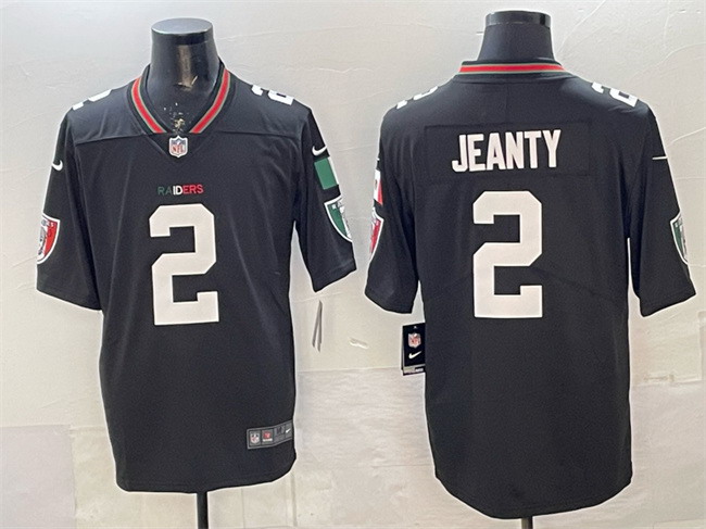 Personalized Men’s Las Vegas Raiders #2 Ashton Jeanty Black Mexico Limited Stitched Football Jersey