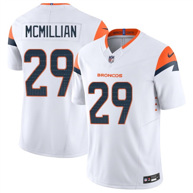 Personalized Men’s Denver Broncos #29 Ja’Quan McMillan White 2025 F.U.S.E. Limited Stitched Football Jersey
