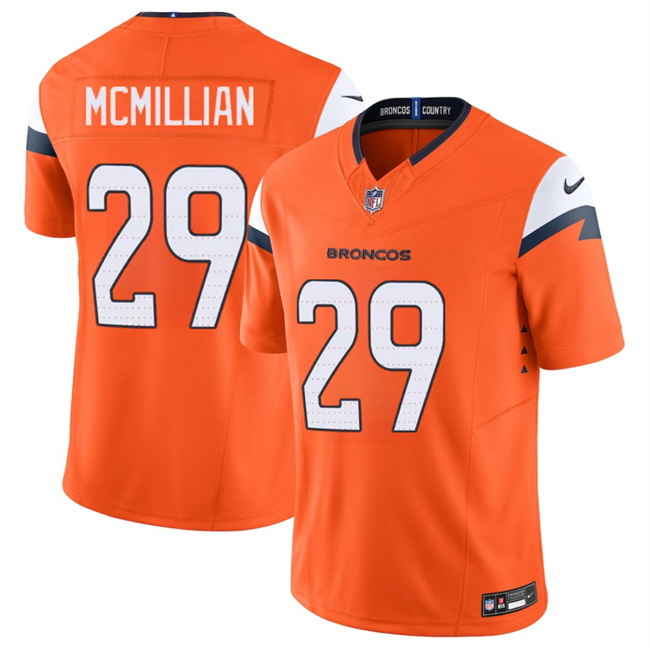 Personalized Men’s Denver Broncos #29 Ja’Quan McMillan Orange 2025 F.U.S.E. Limited Stitched Football Jersey