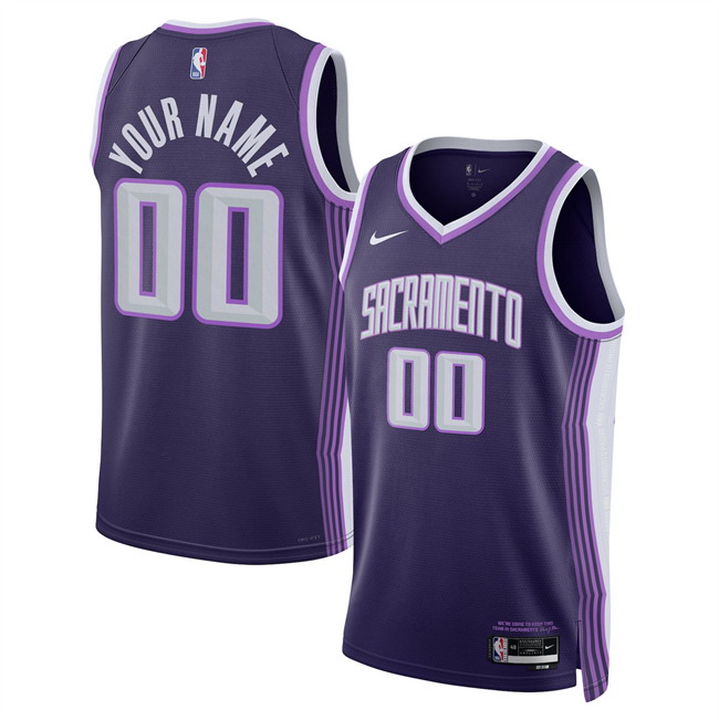 Personalized Men’s Sacramento Kings Active Player Purple 2025 26 City Edition Stitched Basketball Jersey