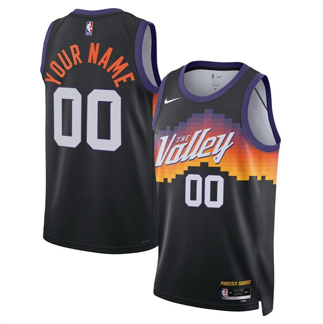 Personalized Men’s Phoenix Suns Active Player Black 2025 26 City Edition Stitched Basketball Jersey