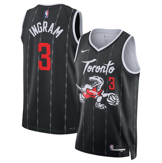 Personalized Men’s Toronto Raptors #3 Brandon Ingram Black 2025 26 City Edition Stitched Basketball Jersey