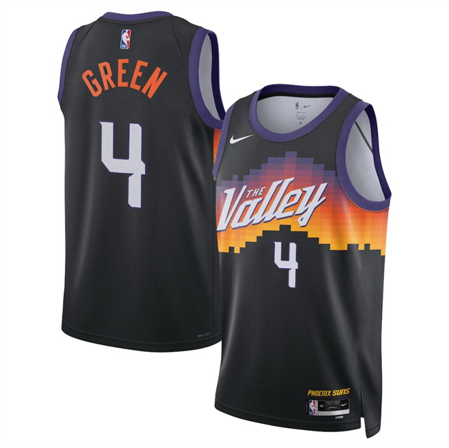 Personalized Men’s Phoenix Suns #4 Jalen Green Black 2025 26 City Edition Stitched Basketball Jersey