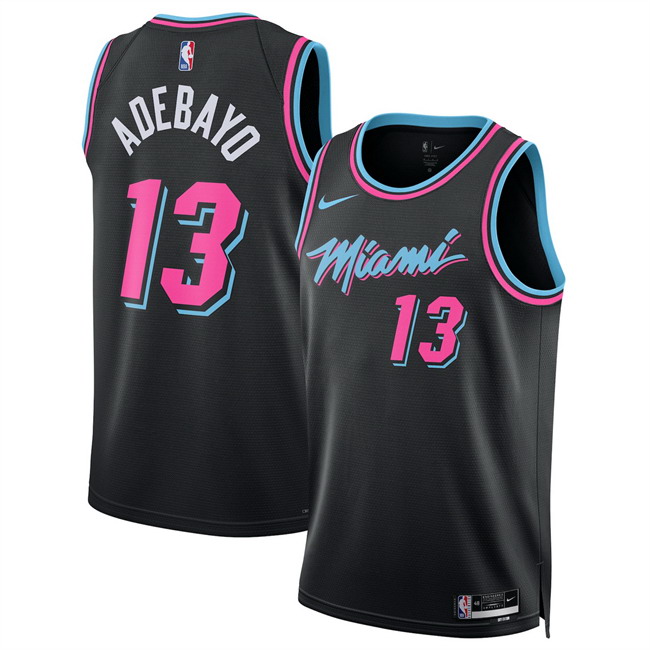 Personalized Men’s Miami Heat #13 Bam Adebayo Black 2025 26 City Edition Stitched Basketball Jersey