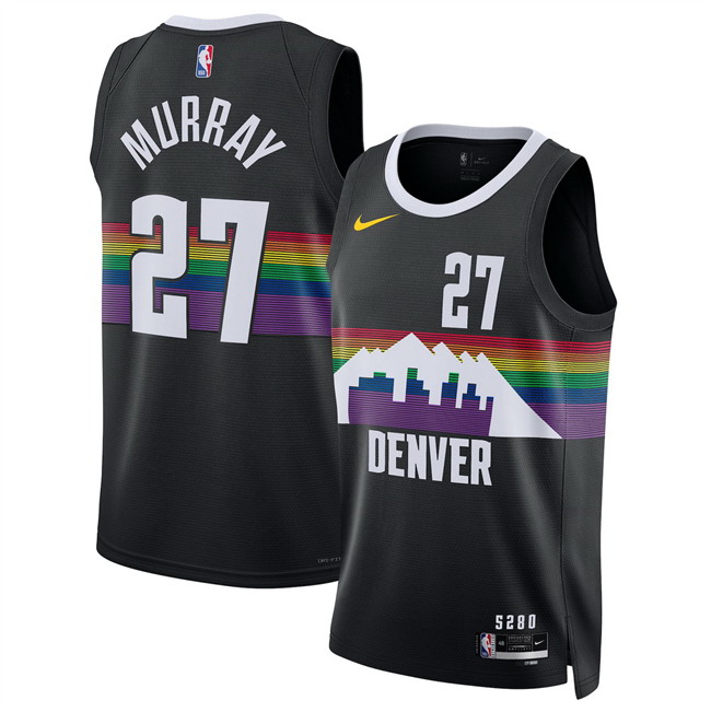 Personalized Men’s Denver Nuggets #27 Jamal Murray Black 2025 26 City Edition Stitched Basketball Jersey