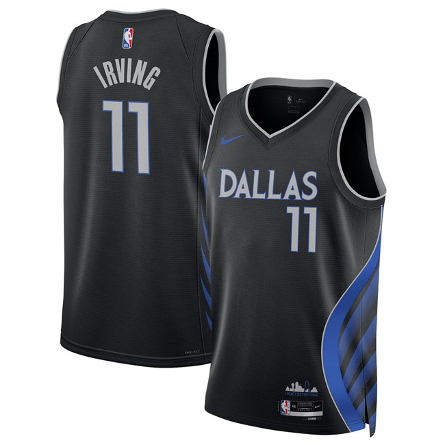 Personalized Men’s Dallas Mavericks #11 Kyrie Irving Black 2025 26 City Edition Stitched Basketball Jersey
