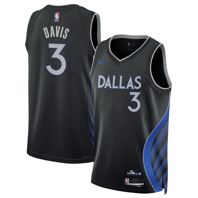 Personalized Men’s Dallas Mavericks #3 Anthony Davis Black 2025 26 City Edition Stitched Basketball Jersey