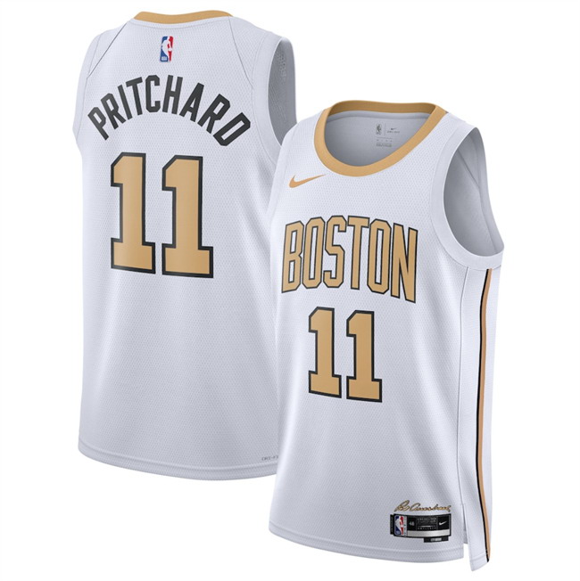 Personalized Men’s Boston Celtics #11 Payton Pritchard White 2025 26 City Edition Stitched Basketball Jersey