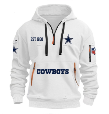 Personalized Men’s Dallas Cowboys EST 1960 White Pullover Hoodie