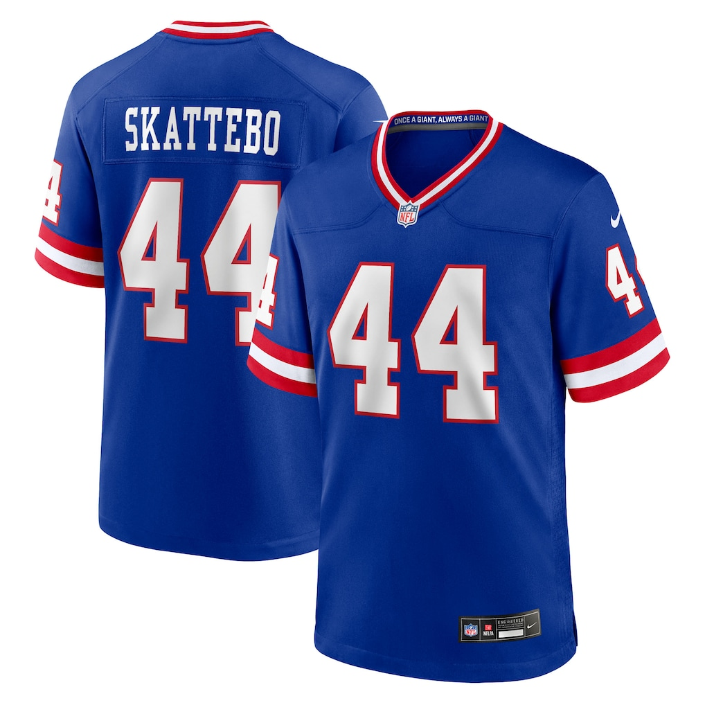 Personalized Men’s New York Giants #44 Cam Skattebo Royal Limited Stitched Football Jersey
