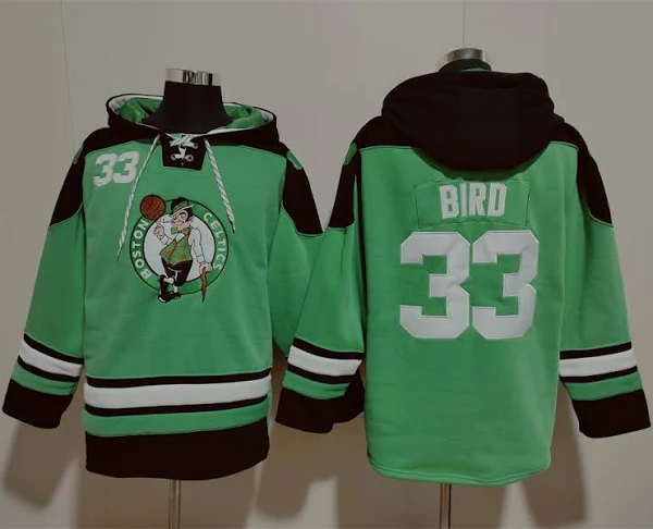 Personalized Men Celtics Larry Bird Lacer Green Hoodie
