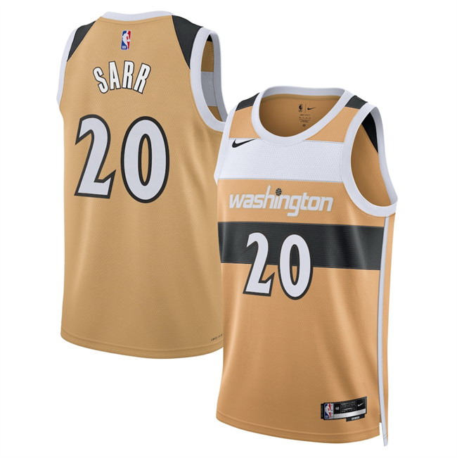 Personalized Men’s Washington Wizards #20 Alex Sarr Gold 2025 26 City Edition Stitched Basketball Jersey