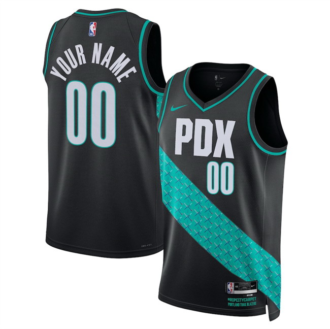 Personalized Men’s Portland Trail Blazers Active Player Black 2025 26 City Edition Edition Stitched Basketball Jersey