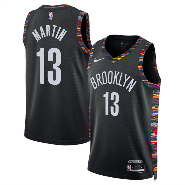 Personalized Men’s Brooklyn Nets #13 Tyrese Martin Black 2025 26 City Edition Stitched Basketball Jersey