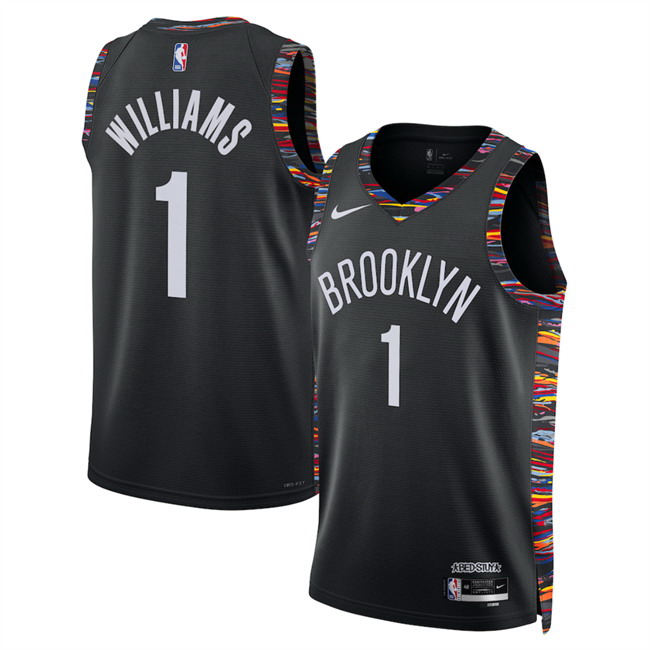 Personalized Men’s Brooklyn Nets #1 Ziaire Williams Black 2025 26 City Edition Stitched Basketball Jersey