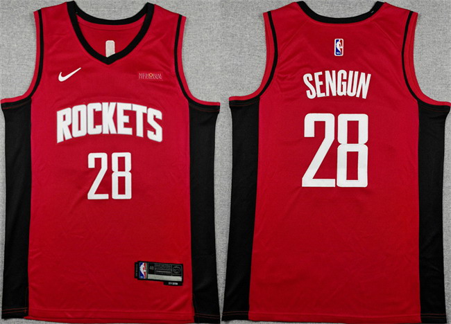 Personalized Men’s Houston Rockets #28 Alperen Sengun Red Icon Edition Stitched Jersey