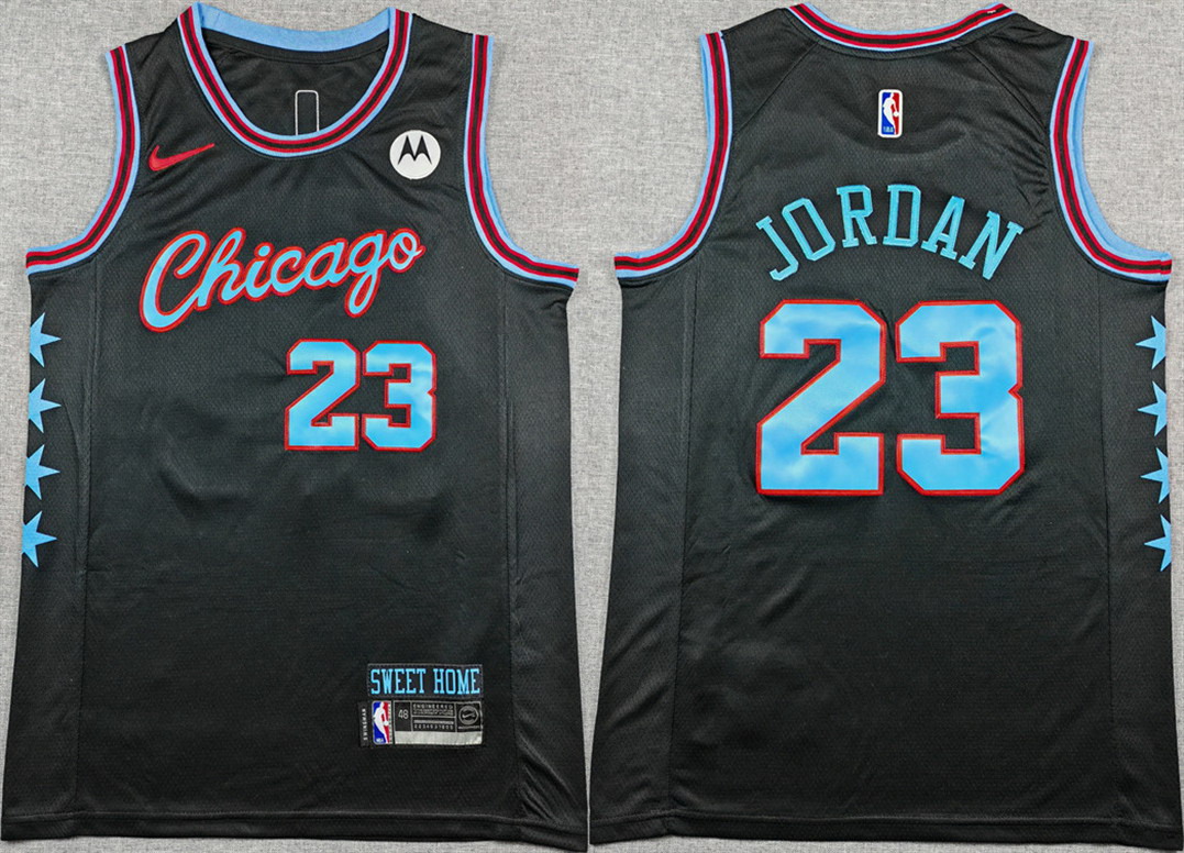 Personalized Men’s Chicago Bulls #23 Michael Jordan Black 2025-26 City Edition Stitched Basketball Jersey