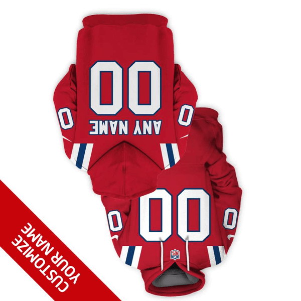 Personalized Men’s New England Patriots Active Player 2025 Red Pullover Hoodie