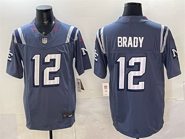 Personalized Men’s New England Patriots #12 Tom Brady 2025 F.U.S.E. Rivalries Limited Stitched Football Jersey