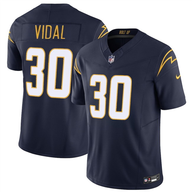 Personalized Men’s Los Angeles Chargers #30 Kimani Vidal Navy 2025 F.U.S.E. Alternate Limited Stitched Football Jersey