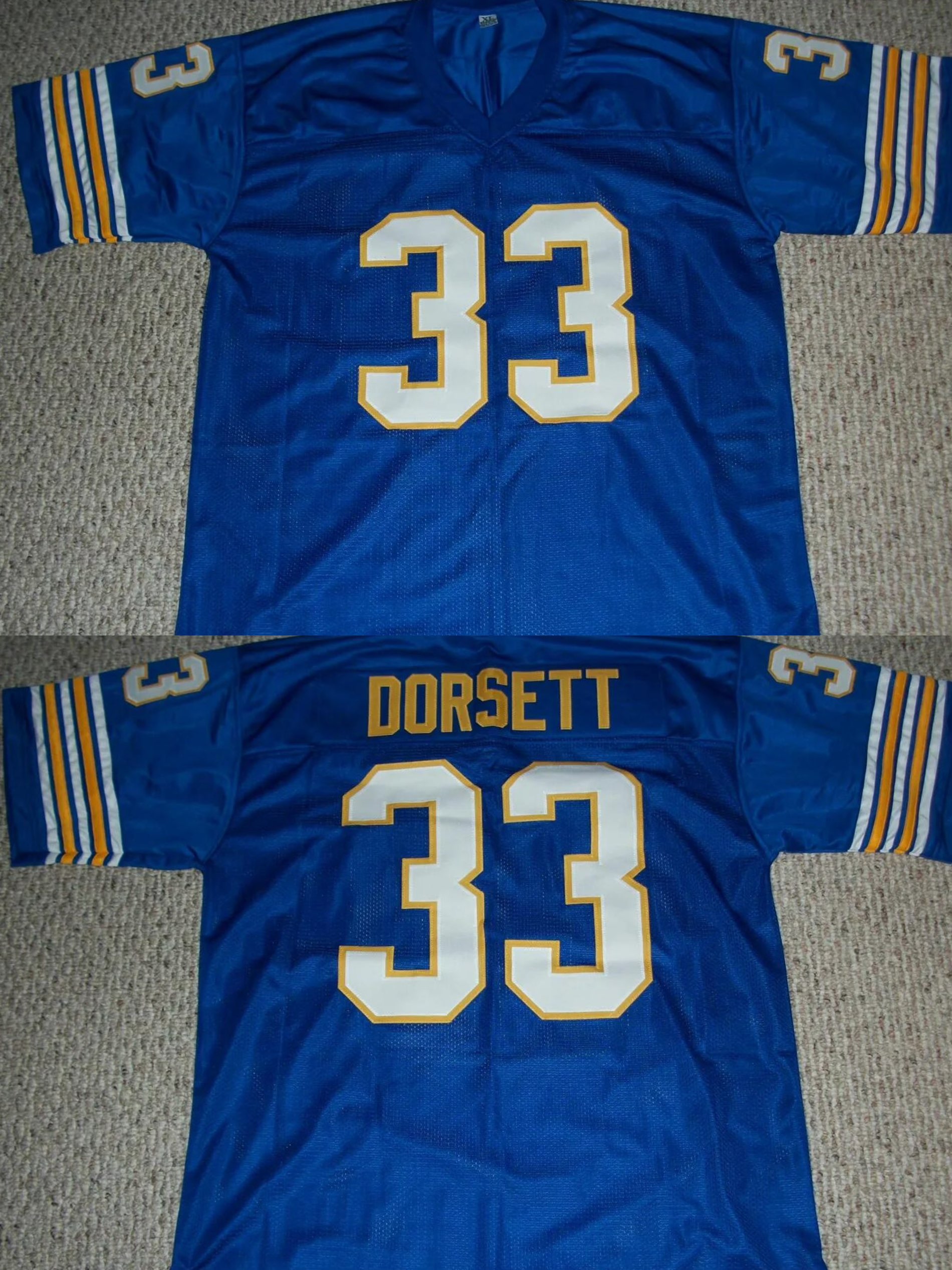 Personalized Men’s Pittsburgh Panthers #33 Dan Marino Blue Stitched Jersey