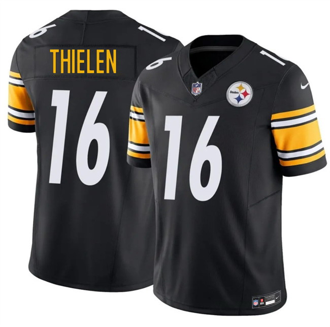 Personalized Men’s Pittsburgh Steelers #16 Adam Thielen Black 2025 F.U.S.E. Limited Stitched Football Jersey